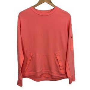 All in Motion Peachy Pink Sweatshirt Womens M Athletic Pullover Casual Comfy GUC